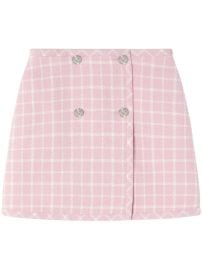 Versace Contrasto tweed wrap miniskirt at Farfetch