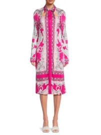 Versace Cutout Baroque Midi Shirtdress at Saks Off 5th