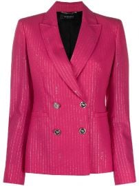 WornOnTV: Renee’s pink metallic pinstripe suit on Run the World ...