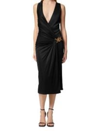 Versace Draped Jersey Plunge Dress Bloomingdales at Bloomingdales