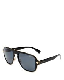 Versace Flat Top Aviator Sunglasses 56mm Bloomingdale39s at Bloomingdales
