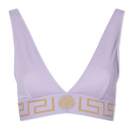 Versace Greca Bikini Top Lilac END US at END.