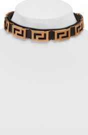 Versace Greca Leather Choker Necklace at Nordstrom