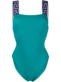 Versace Greca-pattern scoop-back Swimsuit - at Farfetch