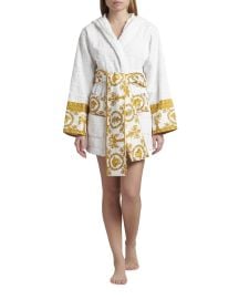 Versace I Heart Baroque Hooded Short Bathrobe at Neiman Marcus