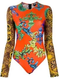 Versace Jeans Couture Baroque Print Bodysuit at Farfetch