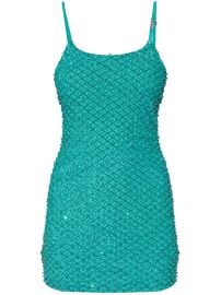 Versace Jeans Couture rhinestone-embellished Mini Dress Blue at Farfetch