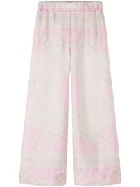 Versace La Coupe Des Dieux Silk Trousers Pink at Farfetch