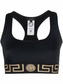 Versace La Greca Cropped Sports Bra - at Farfetch