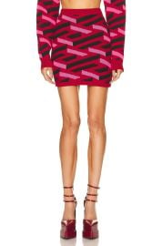 Versace La Greca Texture Mini Skirt at FWRD