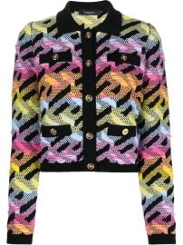 Versace La Greca chunky-knit Cardigan - at Farfetch