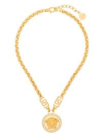 Versace La Medusa Greca Necklace Gold at Farfetch