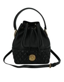 Versace Lamb Leather Bucket Shoulder Women39s Bag ShopSimon at Shop Simon