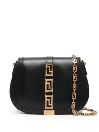 Versace Large Greca Goddess Shoulder Bag Black at Farfetch