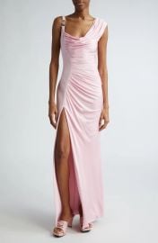 Versace Medusa 95 Draped Crepe Jersey Gown at Nordstrom