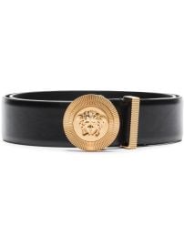 Versace Medusa Biggie Leather Belt Black at Farfetch