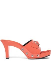 Versace Medusa Buckle 60mm Patent Leather Clogs Pink at Farfetch
