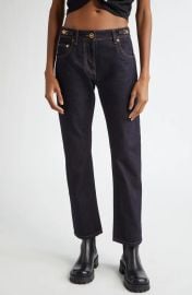 Versace Medusa Buckle Straight Leg Jeans at Nordstrom