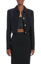 Versace Medusa Crop Wool Silk Jacket at Nordstrom