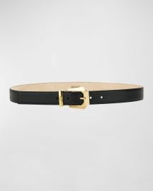 Versace Medusa Heritage Leather amp Brass Belt at Neiman Marcus