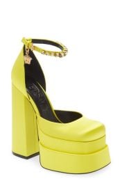 Versace Medusa Platform Sandal in Sunset Yellow-Versace Gold Size 5.5Us at Nordstrom