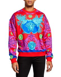 Versace Mens Medusa Barocco Garden Sweatshirt at Neiman Marcus