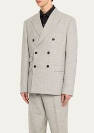 Versace Mens Melange Double-Breasted Sport Coat - at Bergdorf Goodman