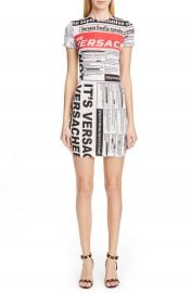 Versace News Print Dress   Nordstrom at Nordstrom