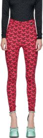 Versace Pink La Greca Leggings SSENSE at Ssense