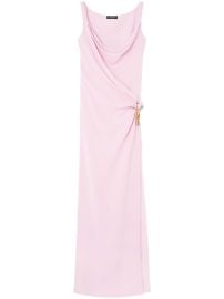 Versace Safety Pin Gathered Gown Pink at Farfetch
