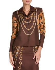 Versace Silk Twill Print The Lover Shirt Bloomingdalex27s Versace Women Shop All Women at Bloomingdales