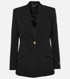 Versace Single Breasted Wool Blazer at Mytheresa