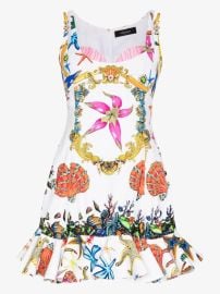 Versace Tresor De La Mer Print Mini Dress at Browns Fashion