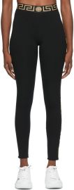 Versace Underwear Black Greca Border Leggings at ssense