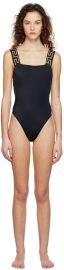 Versace Underwear Black Greca Border One-Piece SSENSE at Ssense