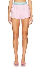 Versace Vita Swim Shorts In Pastel Pink Pastel Blue Yellow at Revolve