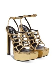 Versace Womens Greca Maze Strappy Platform Sandals Bloomingdales at Bloomingdales