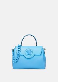 Versace Womens La Medusa Handbag in Blue Versace US at Versace