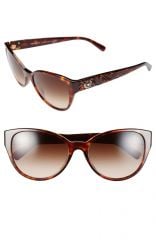 Versace and39Rock Icons - Vanitasand39 58mm Cat Eye Sunglasses in Brown at Nordstrom