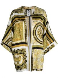 Versace baroque-print Silk Robe - at Farfetch