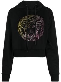 Versace crystal-embellished Medusa Hoodie - at Farfetch