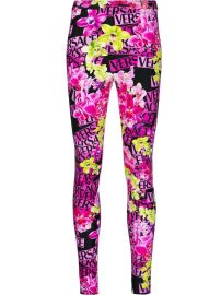 Versace floral-print Leggings - at Farfetch