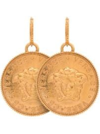 Versace metallic Tribute Medusa pendant earrings metallic Tribute Medusa pendant earrings at Farfetch