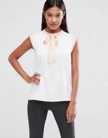 Vesper Sleeveless Blouse With Tie Neck at asos com at Asos