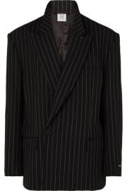 Vetements - Oversized pinstriped wool-blend blazer at Net A Porter