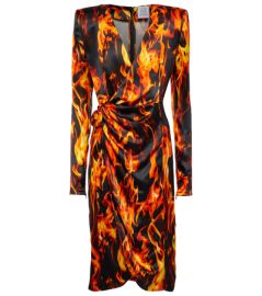 Vetements Fire Print Midi Dress at Garmentory