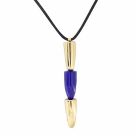Vhernier Calla 18k Rose Gold and Lapis Pendant Necklace at London Jewelers