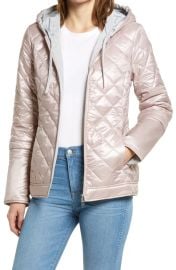 Via Spiga Reversible Hooded Puffer Jacket at Nordstrom