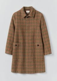 Vibrant Check Wool Overcoat Umber Multi TOAST at Toast