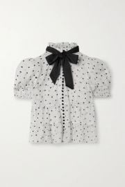 Vicky Tie Neck Blouse by Alice + Olivia at Net A Porter